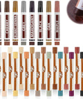 24 Piece Wood Repair Kit With 16 Color Wax Crayons And 8 Furniture Marker Touch Up Pens for home DIY repair on wood surfaces.
