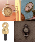 Vintage Grandpa Clock Repair Weight Kit With Shell Hook And Nut Replacement Parts M5 displayed with wall clocks