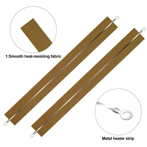 10 Pack 12 Inch Impulse Sealer Heating Elements With Cloth Tape Replacement Strips For F 300 FS 300 PFS 300 Compatible Heat Sealer