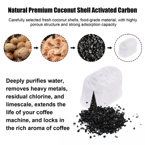 Espresso Machine Cleaning And Maintenance Kit With 2 Silicone Backflush Discs 4 Water Filters 12 Cleaning Tablets And A Silicone Sealing Ring For Daily Care Of Ninja Luxe Espresso Machines, coconut shell carbon water filter media