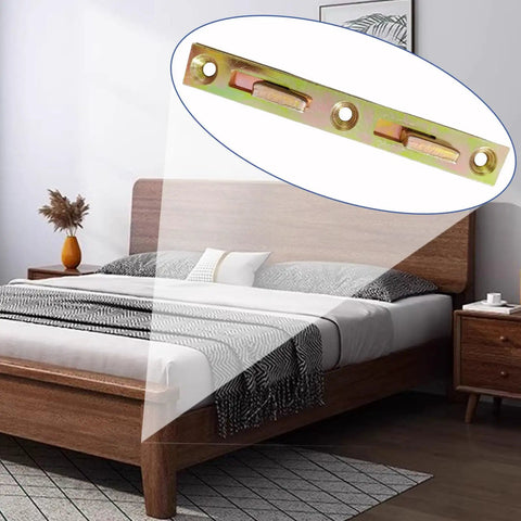 Heavy Duty Bed Rail Fasteners 4 Pack Featuring Mortise Design And Rustproof Steel Brackets For Bed Frame Repair Includes Screws No Sweat Setup Rock Solid Build Knockout Quality