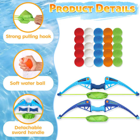 Product details of 25 Pack Reusable Water Balloons With Bow And Arrow Set For Kids Ages 3 To 12 Epic Pool Beach Water Fight Toys