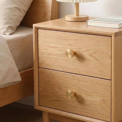 4 Pack Gold Solid Brass Round Drawer Knobs With Mounting