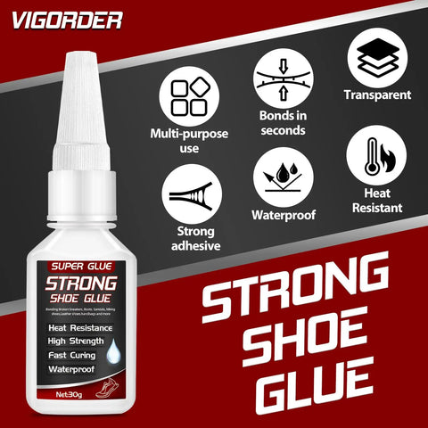 Heavy Duty Shoe Glue For Boots Sneakers And Heels Waterproof Flexible Adhesive For Durable Sole Repairs Label