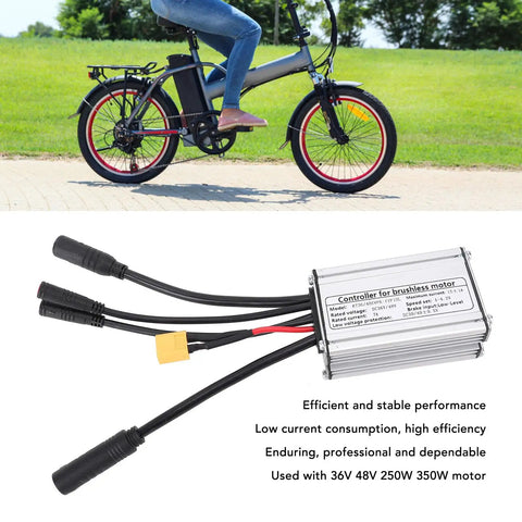 Waterproof Sine Wave Motor Controller for Electric Bicycles and Scooters 36V 48V 250W 350W Six MOSFET Power Module for Smooth Throttle and Reliable Weatherproof Performance on Any Ride
