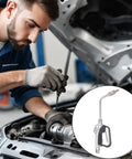 Rijdaua Super Compact Air-Powered Fluid Transfer Pump with Leakproof Nozzle For Lubricants and Oil Control at 35 Lpm Flow Rate and Heavy Duty Aluminum Alloy Construction Ideal For Car Maintenance being used by a mechanic.
