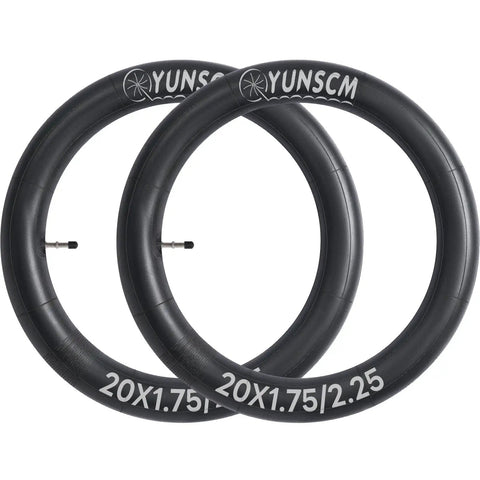 Two Pack 20 Inch Heavy Duty Bicycle Tubes With TR4A-40L Schrader Valve Fits 20 X 1.75 1.90 1.95 2.0 2.125 2.25 Tires 45/57-406 Durable Inner Tubes