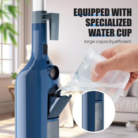 12 In 1 Steam Mop Is A Total Game Changer For Deep Cleaning Hardwood Floors And Tile With Detachable Handheld Mode shows water cup fill-up.