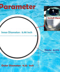 Pool Filter O Ring Replacement For Pentair Clean And Clear Cartridge Filters CC50 CC75 CC100 CC150 CC200 8.98 Inch Inner Diameter 0.275 Inch Thick Tank Clamp O Ring 1 Pack Easy Install And Durable Seal. black O-ring with 8.98 in ID and 0.275 in thickness for Pentair Clean and Clear filters