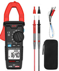 True RMS Digital Clamp Meter For DIY And Pros, 6000 Counts, 600A Current, 600V Voltage, red and black probes, carrying case