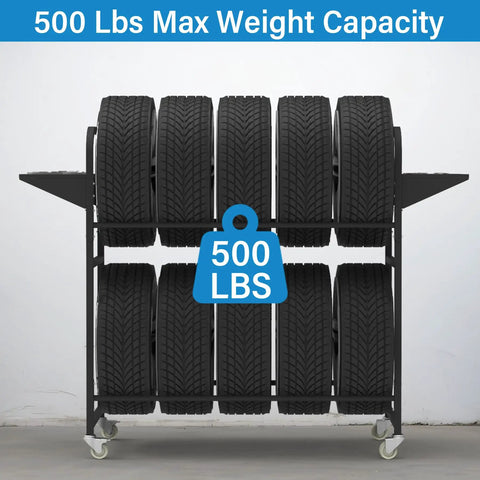 Ultimate Garage Game Changer Heavy Duty Tire Storage Rack Comes With Anti Dust Cover To Stash Your Car Or Motorcycle Rubber Securely Stores Up To Four Wheels At 44 Inches Keeps Garage Tidy And Protects From Dirt