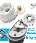 RS775 24V High Speed Motor With Gearbox For Power Wheels Upgrade showing metal gears and bearing gears