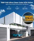 Modern home with solar powered wireless outdoor security camera system with 360 degree PTZ, spotlight and siren, 5MP color night vision