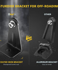 Comparison of coated iron bracket vs aluminum bracket for 22 Inch LED Light Bar With Mounting Bracket 240W 24000LM 4D LED Spot And Flood Combo Beam IP68