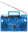 AM FM Radio Kit For DIY Soldering Projects And Electronics Teaching Hands On STEM Gift Dope Stereo Receiver Complete Parts Kit With Full Color Manual Upgraded VT-16 Version Easy Build For Beginners, assembled front view