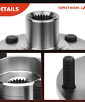 Front Wheel Bearing And Hub Kit For Ford Focus 2000 2011 4 Lug Direct Fit Replacement with visible close-up on threads and studs.