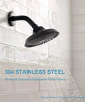 Matte Black Shower Arm Flange Escutcheon Plate 2.5 Inch Outer Diameter For Half Inch IPS Shower Arms Built Tough From Marine Grade 304 Stainless Steel Fits Most Brands in use