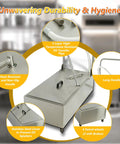 Heavy Duty Commercial Fryer Oil Filter Cart Rolling Mobile Restaurant Grease Purifier With 48 Liter Tank showing features and design details.