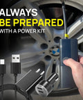 Beefy Portable Power Bundle Packing Car And Home Adapters For Wireless Tire Inflators Rapid Charge Backup Station with charger and pump.