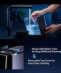 Ultimate Countertop Nugget Ice Maker Featuring Auto Drop Ice And No Sweat Self Cleaning Routine That Cranks Out 33 Pounds Of Soft Chewable Ice Daily For Totally Chill Weekend Gatherings And Quick Home Hydration, showing removable water tank.