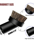 Soft Horse Hair Round Dust Brush 25mm Vacuum Attachment Replacement With One And A Quarter Inch To One And Three Eighths Inch Adapter