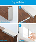 Installation steps for 10 Pack Edge Finger Pulls For Cabinets 120mm Total Length With 96mm Hole Center Concealed Drawer Pulls.