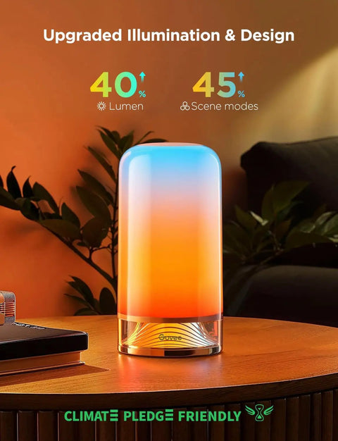 Lit RGBIC Smart Table Lamp 2 With Touch Control, 64 Scene Modes And Matter SmartThings Alexa Compatibility on desk