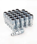 Industrial Style Air Quick Connect Plugs Nipples In Heat Treated Steel One Quarter Inch Male NPT 25 Pack For Air Tools