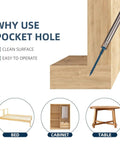 Pocket Hole Screws Size Eight By One And A Quarter Inch Five Hundred Pack Blue Exterior Wood Screws With Square Drive Coarse Thread And Sharp Point Rust Resistant Salt Spray Tested Up To One Thousand Hours Includes SQ2 Bit For Outdoor Woodworking illustration showing clean assembly