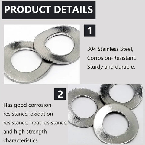 M6 304 Stainless Steel Wave Spring Lock Washers And Gasket Assortment Kit Featuring Kickass Corrosion Defense And Snaps Right In Fit for rugged builds