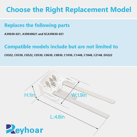 Diagram of Water Level Sensor Replacement Part Plug And Play For Ice Makers Compatible With C0322 C0330 Models dimensions and compatibility