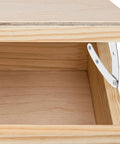 10 Pack Silver Tone Drop Down Lid Hinges With Lid Stay Support for flap doors, shown installed on wooden box lid for easy DIY projects