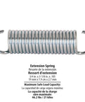 Nickel Plated Extension Spring 0.105 Gauge Three Quarter Inch Outer Diameter By Three And One Eighth Inch Length With Single Loop Open Ends Spring Steel Construction