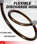 Portable Battery Powered Gas Transfer Pump for Gas Diesel and DEF with Quick Stop Nozzle, 3.3 ft vinyl discharge hose