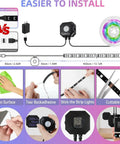 Installation guide for Motion Sensor Under Bed Lights with 2x13.12Ft RGB LED Strips, motion sensor details and usage steps.