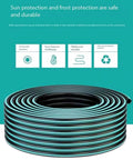 Portable Metal Hose Reel Cart With Smooth Rolling Wheels And Easy Step Operation Garden Hose Organizer with coil of water hose.