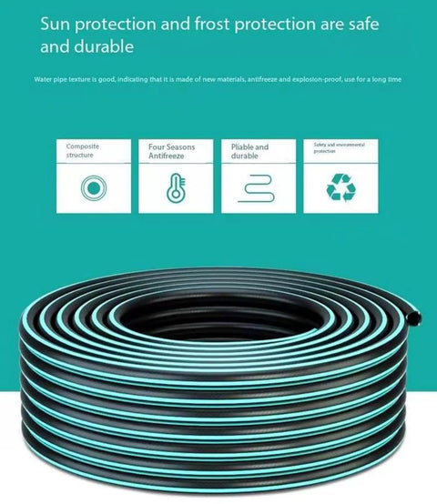 Portable Metal Hose Reel Cart With Smooth Rolling Wheels And Easy Step Operation Garden Hose Organizer with coil of water hose.