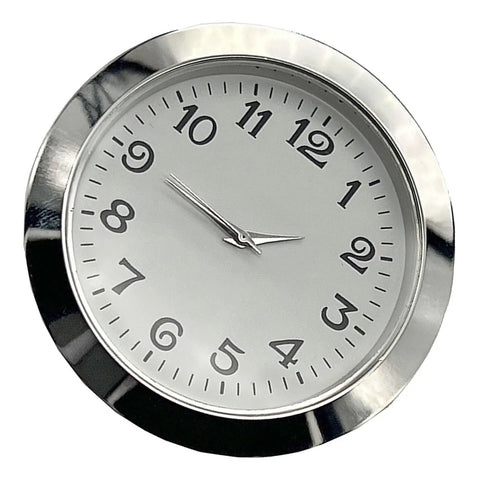 Two And One Eighth Inch Clock Insert With Arabic Numeral Face Alloy Frame In Gold Or Silver Trim Replacement Watchmaking Part For Diy Clock Projects