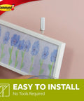 Damage Free Hanging Picture Hangers With Wire Back 3 Hangers And 6 Strips No Tools Wall Hooks framing blue floral picture