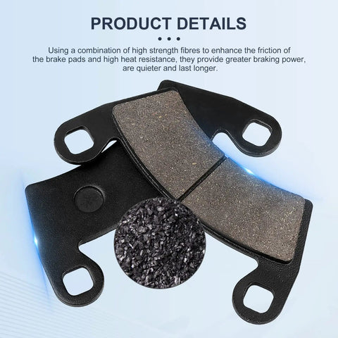 Front And Rear Brake Pads Fit Ranger 500 570 700 800 900 XP And RZR 800 900 XP Crew Diesel EFI Sportsman ACE 2008 2020 UTV Brake Pad Set