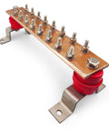 Wall Mounted Copper Ground Bar Kit With Sixteen Terminal Positions Quarter Inch By Two Inch By Ten Inch Ground Bus Bar