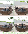 Sunflower Solar Bird Bath Fountain With Resting Bird Eco Friendly Solar Powered Outdoor Garden Water Feature With Three Nozzles Easy Setup For Bird Bath And Hummingbirds In The Yard Or Patio