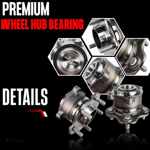 2 Piece 512388 Rear Wheel Bearing Hub Assembly Drop In Fit For Altima 2007-2018, Maxima 2009-2019, Pathfinder 2013-2019