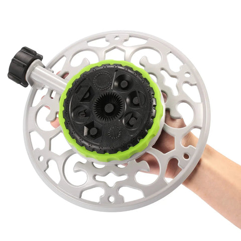 8 Pattern Turret Sprinkler With Adjustable Spray Heads On A Durable Metal Base For Precise Lawn And Garden Watering Works Great For Small Or Large Yards And Odd Shaped Areas