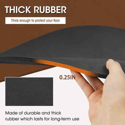 Non Slip Furniture Pads For Hardwood Floors Durable Round Chair Leg Floor Protectors That Prevent Slipping And Scratching For Glider Recliners And Swivel Chairs Quiet Rubber Cushion Pads In Black Pack Of 1