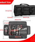64 Piece Motorcycle Tool Kit With Roll Pouch For Harley Davidson And All Models Built To Tackle Any Trail Or Street Ride displayed.
