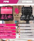 Comparison showing Triple Inserts PVC Pipe Reamer Kit With Fitting Saver 9 Piece Set Plus 2 Replacement Carbide Inserts kit vs others.
