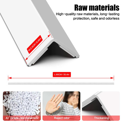 Heavy Duty Self Adhesive Wall Corner Protectors Featuring A Quick Peel And Stick Mount Plus Durable Pc Edge Guards for safe protection.
