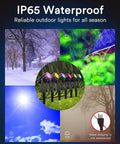 56Ft Smart Landscape Lights Waterproof 6 Pack Low Voltage RGBAIWW Color Changing Spotlight Outdoor Lights for all seasons.