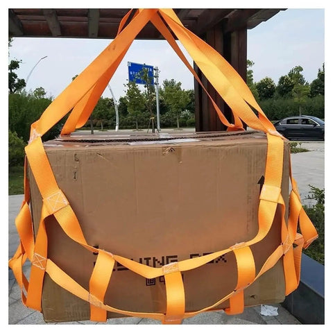 Heavy Duty Lifting Net For Construction And Crane Hoisting, Tear Resistant Cargo Net 1.5m By 1.5m With 10cm Mesh holding box